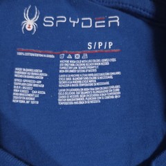 Spyder Shirt Mens Small Blue Long Sleeve Spider Graphic Tee Tagless Crewneck