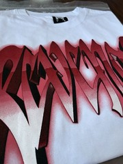 Revenge Skull Graphic Logo White Red Men’s Short Sleeve Crew Neck T-Shirt S