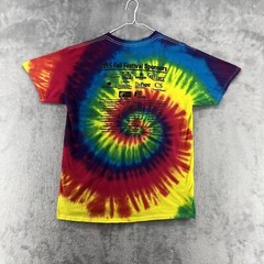 Hoschton Fall Festival Shirt Mens Large Multicolor Tie-Dye Hippy Hipster Retro