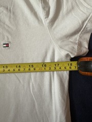 Tommy Hilfiger Mens White Short Sleeve Logo T-Shirt Regular Fit M