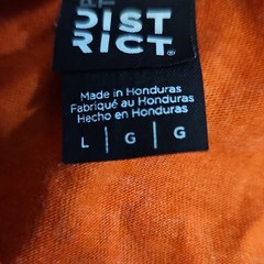 District Men’s L Orange PNC Bank “Brilliantly Boring” Logo Graphic T-Shirt