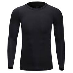 Men’s Winte Warmer Long Sleeve Moisture Wicking T-Shirt Gym Tight Shirt Liner US