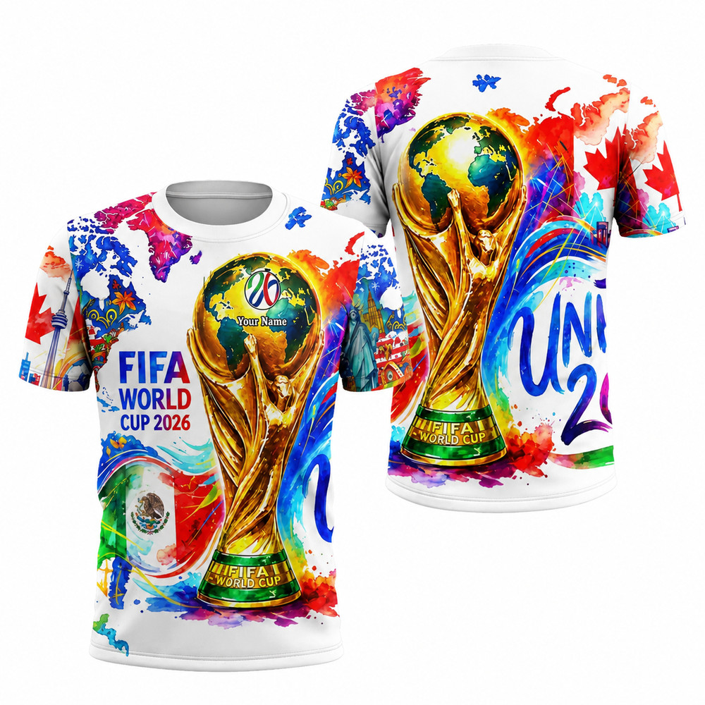 Custom World Cup 2026 3D All Over Print Men All Sizes Shirt TD1601