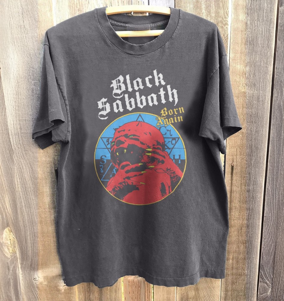 90s Sabbath Born Again Album Cover Charcoal T-shirt S-5XL
