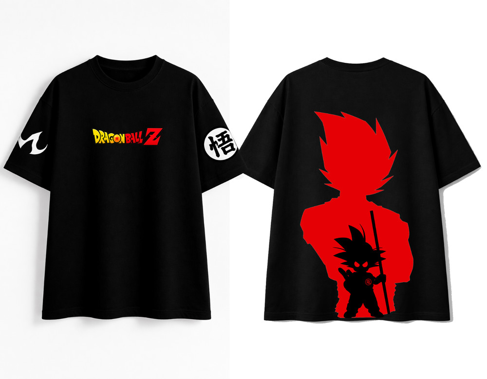 Unisex Anime Dragon Graphic Printed Oversized Cotton T-Shirt Summer Streetwear