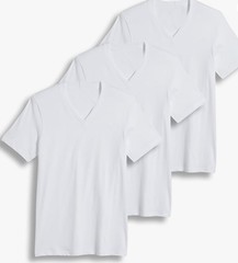 AGH Men’s 3 or 4-Pack Undershirts Stretchy Cotton Spandex T-Shirts V-Neck