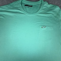 Greg Norman Shark T-Shirt Men XXXL 3XL Teal Pocket Tee Golf