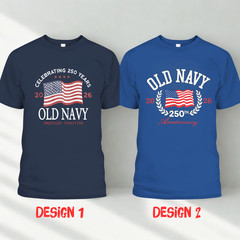 Unisex OLD NAVY USA 250th anniversary shirt, US Flag 250 Years Patriotic Tee