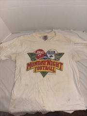 Vintage 90’s Monday Night Football Bud Light Budweiser Single Stitch NFL XL EUC