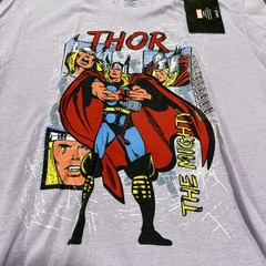 New Marvel Comics The Mighty Thor Graphic T-Shirt Adult Large Light Purple