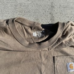 Carhartt K87 Men’s T-shirt Light Brown 2XL Tall Loose Fit Short Sleeve Pocket