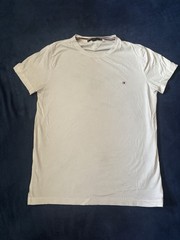 Tommy Hilfiger Mens White Short Sleeve Logo T-Shirt Regular Fit M