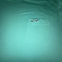 Greg Norman Shark T-Shirt Men XXXL 3XL Teal Pocket Tee Golf