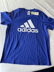 Blue Men’s Adidas T-shirt In A Size XL New with Tags 100% Cotton