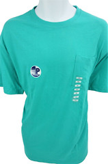 XL Abyss Green Pocket T Tee Shirt Moisture Wicking Easy Care Performance