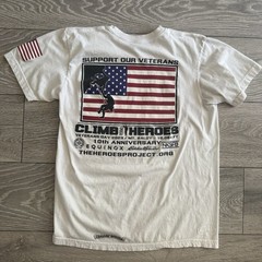 Chrome Hearts Equinox Climb for Heroes Veterans Day 2023 white graphic tee Large