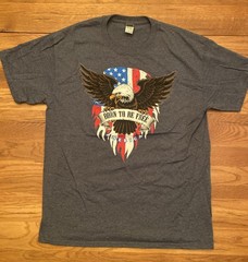 USA patriotic t shirt mens large Born To Be Free 4th Of July