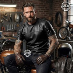 Men’s White Leather T-shirt Lambskin Summer Stylish Handmade Genuine Casual Fit