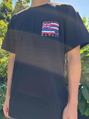 Hawaiian Islands of Aloha Flag Premium Graphic Tee Men Cotton T-Shirt