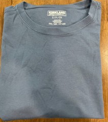 KIRKLAND MEN’S PERUVIAN PIMA COTTON TEE T-SHIRT(DUSTY BLUE SMALL)NWT