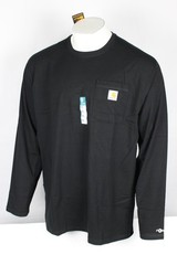 Carhartt Men’s Force Relaxed Midweight Long Sleeve Pocket T Shirt 2XL Black