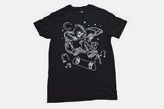 A-Lab Mens Shred To Death Skateboarding Reaper Black Shirt New XL