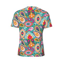 Men’s Retro Psychedelic Art T-Shirt O-Neck Short Sleeve Fun Design Gym Beach Fas
