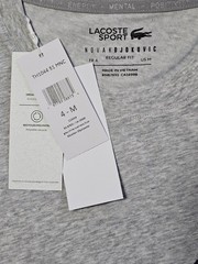 Lacoste x Novak Djokovic Men’s Regular Fit Gray On Court T-shirt & Cap Medium