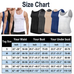 Men Body Shaper Slimming Tummy Vest Thermal Compression Shirt Tank Top Shapewear