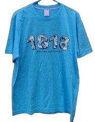 Brooks Brothers Tee Light Blue with Tropical Pattern New Without Tags Large
