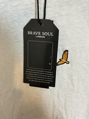Brave Soul London Men’s Tri-color T-shirt Sz M Red Gray White New With Tags