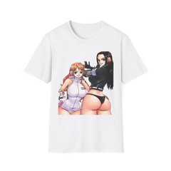 One Piece Nami & Robin Anime T-shirt Adults Egghead Arc