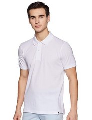 Solid White Cotton Polo Collar T shirt Casual Formal Wear Regular Fit Unique Boy
