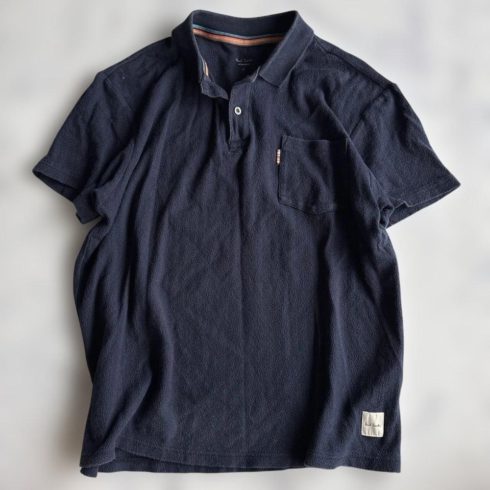 Paul Smith Men’s Navy Short Sleeve Polo Shirt M Casual Formal Japan For 14+