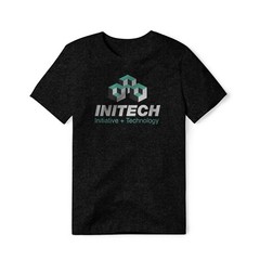 Initech Logo : Office Space Movie, Cotton/Poly Blend Tee
