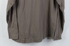 AYR All Year Round Mens Small Blank Cotton Ribbed Knit Long Sleeve T-Shirt Beige