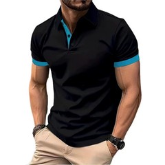 Men’s Color Polo Shirt Slim Fit Casual Gym Tshirt Fashion Tee English Style Gift