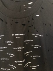 Men’s T Shirt T-Shirt XL 1X TY STEPHANO Black Distressed Graphic Hip Hop Grunge