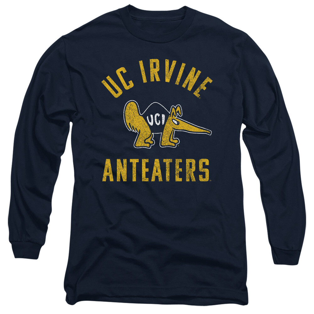 UC Irvine Adult Long Sleeve T-Shirt Anteaters Logo, Navy, S-3XL