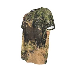 Men’s/Women’s T-Shirt with Bull, Front and Back Print.