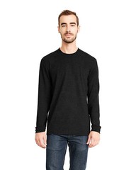 Next Level Apparel Unisex Sueded Long-Sleeve Crew Dark Hether Gray 3XL 6411