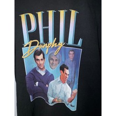 Phil Dunphy Modern Family 90s Bootleg Graphic T-Shirt Black Uneek Mens XL
