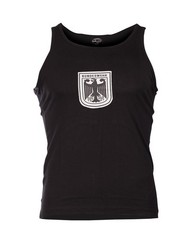 GERMAN MILITARY TANK TOP SHIRT BUNDESWEHR BLACK COTTON PHYSICAL TRAINING P.T.U