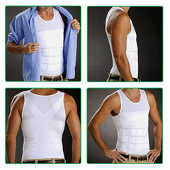 Men Body Slimming Vest Tummy Shaper Underwear Compression Waist Trainer Tank Top