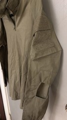 Unbranded Tactical Combat Shirt Mens M Green 1/4 Zip Ripstop Sleeve Utility