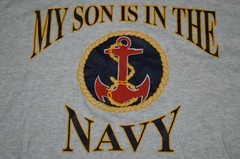 Vintage Navy Military T-shirt XL VTG 80s Proud Dad Son Is In The Navy Anchor USA
