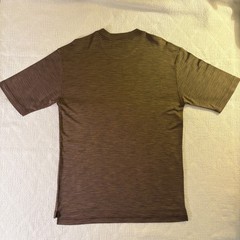 VTG Jhane Barnes 100% Silk Shirt Mens M Brown Textured Knit Short Sleeve Tee