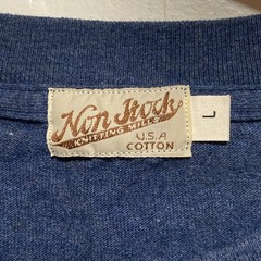 EXC. NON STOCK T Shirt Mens Large Blue 100% Cotton Crewneck Solid Tee