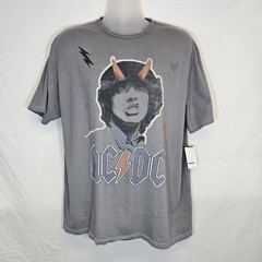AC/DC T-Shirt Angus Young Grey Multiple Sizes Official AC DC Merch T Shirt NEW
