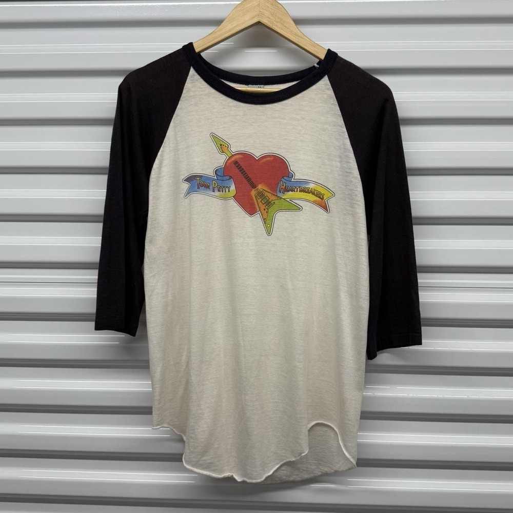 Vintage 80’s Tom Petty & Heartbreakers 3/4 Sleeve Raglan The Knits Band Size M